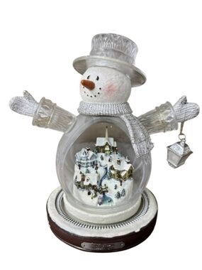 Thomas Kinkade x Bradford Editions White‎ Christmas Masterpiece Edition Snowman
